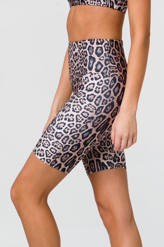 leopard biker shorts outfit