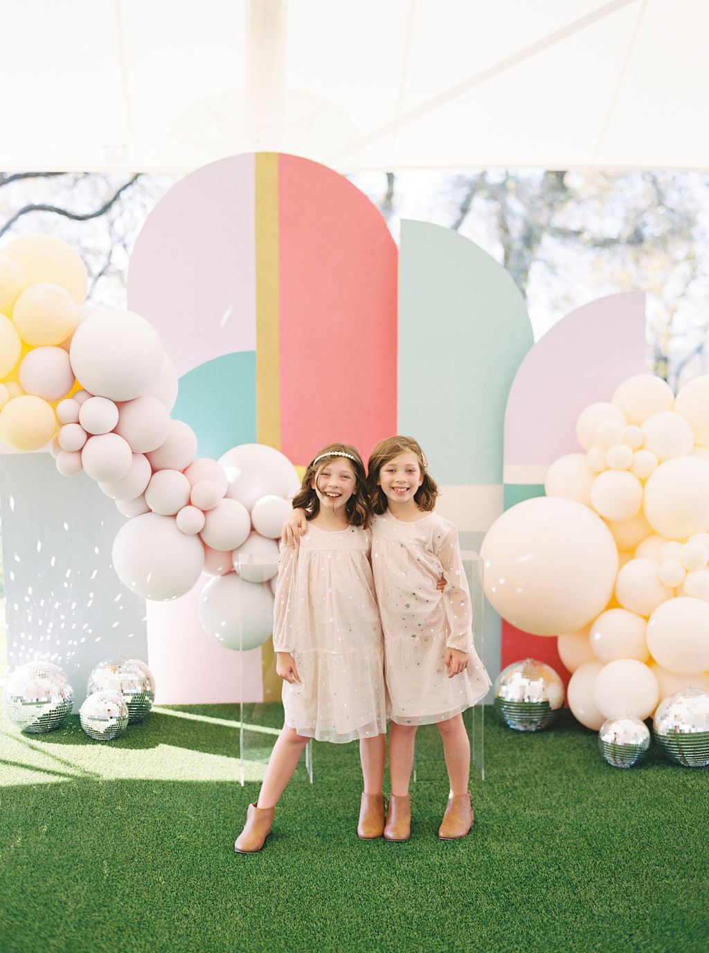 7 year old twins modern chic kids birthday party by Revelry Goods