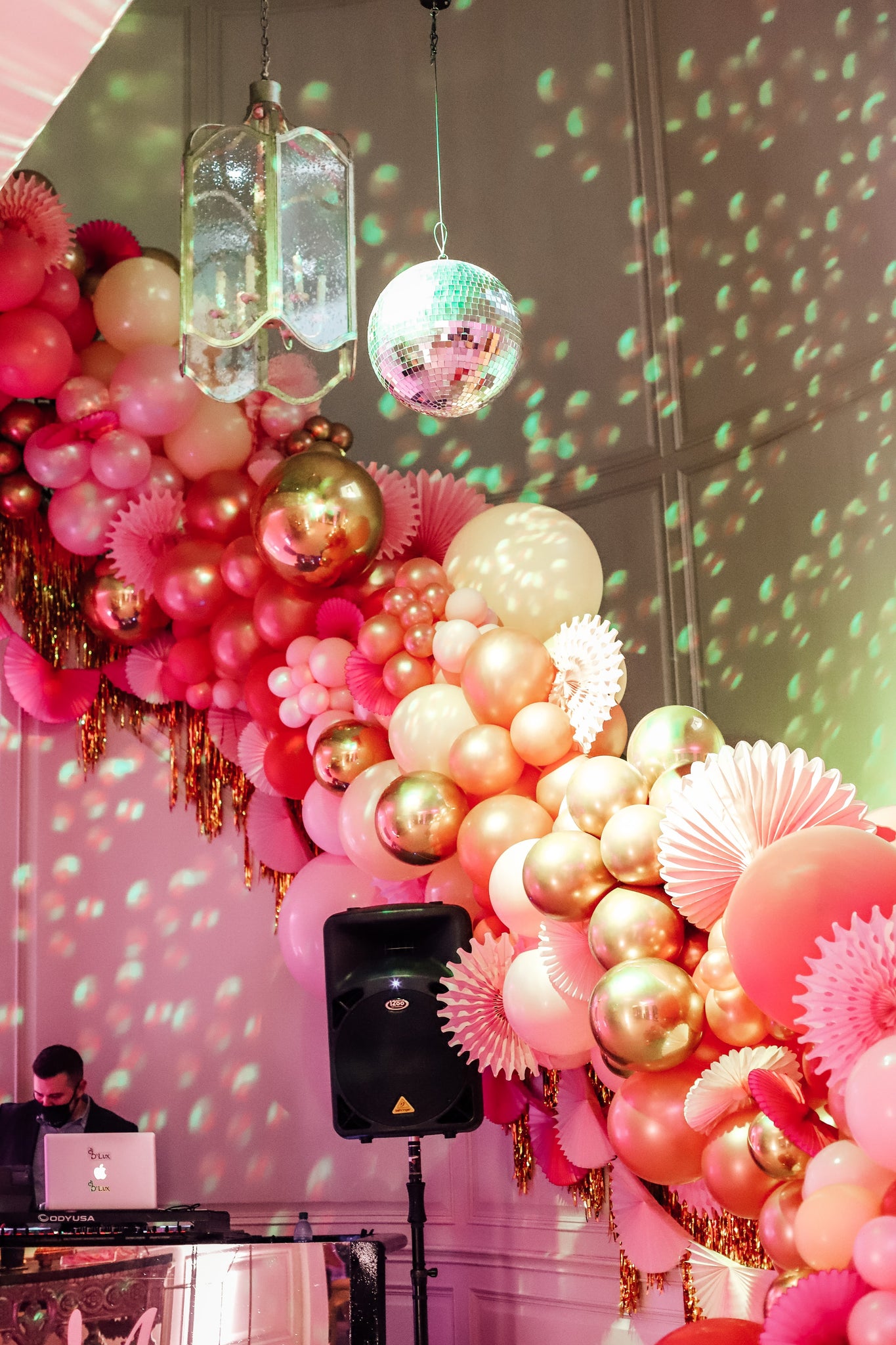 Pink and Gold Disco Party in Houston, TX by Revelry Goods