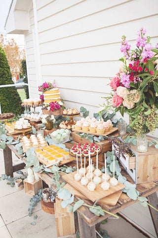 Rustic dessert bar