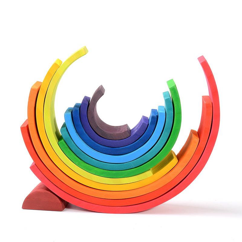 Jouets Montessori Construction Arc En Ciel Fib Familleinnovation