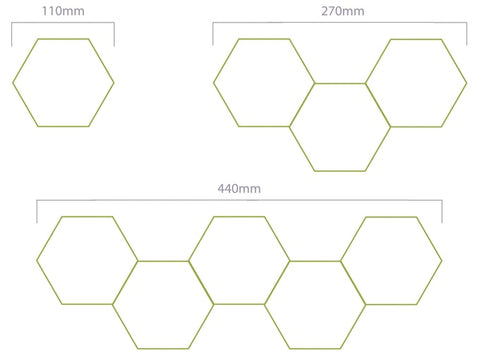 LED Hexagonal Touch Sensitive Magnetic Modular Lighting System - Helios Touch Wall Light