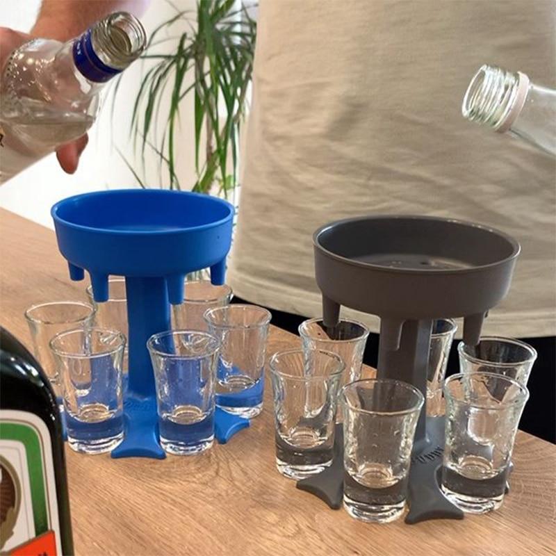 6 Shot Dispenser Holder - Beverage Dispenser Shot Accessories - Liquor Dispenser Party Gifts Drinking Games Shot Glasses - Drinking 