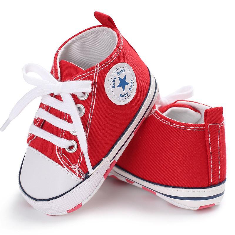 red newborn shoes