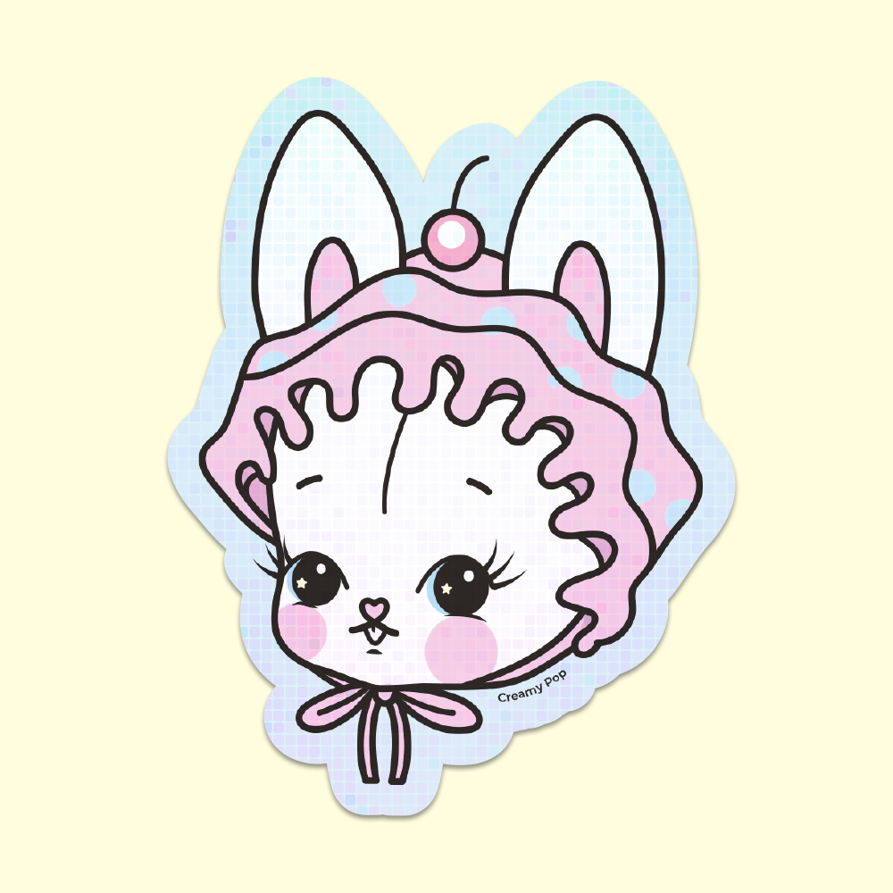 Vintage Bunny Sticker – Creamy Pop