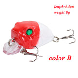 Minnow Fishing Lures 5cm 4.2g 3D Eyes Plastic Hard Bait Crankbait Wobblers With 10# Hooks Artificial Japan Swimbait Peche Tackle