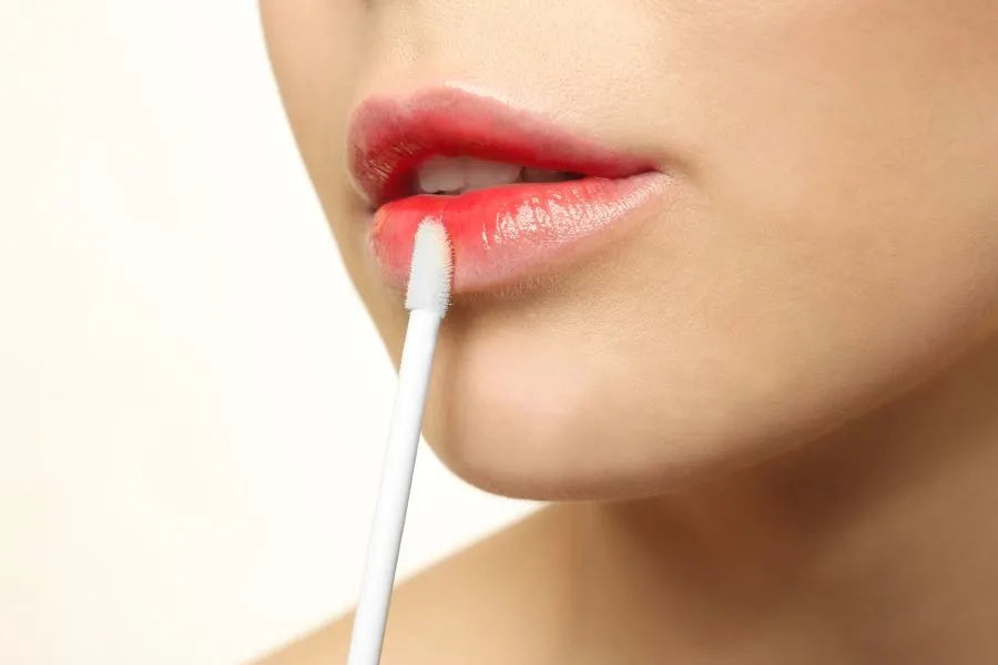 woman with sheer lip tint