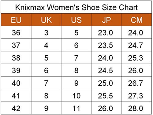 Knixmax Women's Hiking Trainers, Black, Lightweight Approach Shoes, Sp