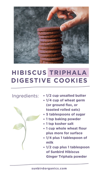 Preview of Hibiscus Ginger Triphala Digestive Cookie Recipe