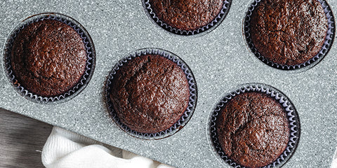 Double chocolate muffins with ashwagandha