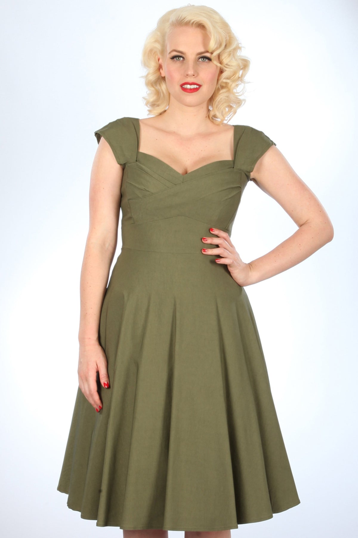 olive swing dress