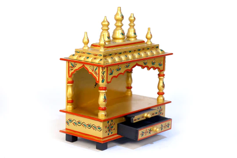 Golden Temple with Red Detailing