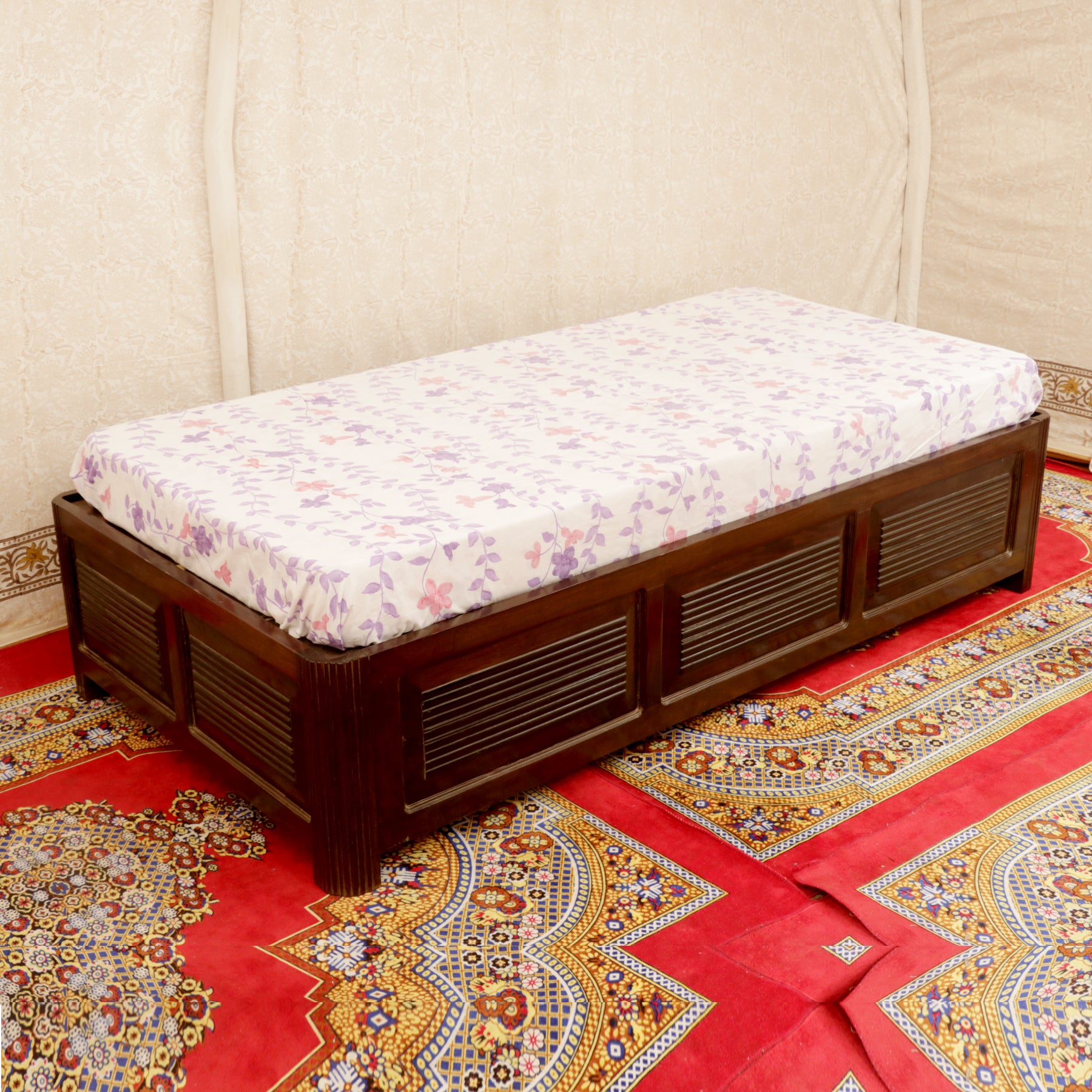 Dark Brown Single Bed Diwan