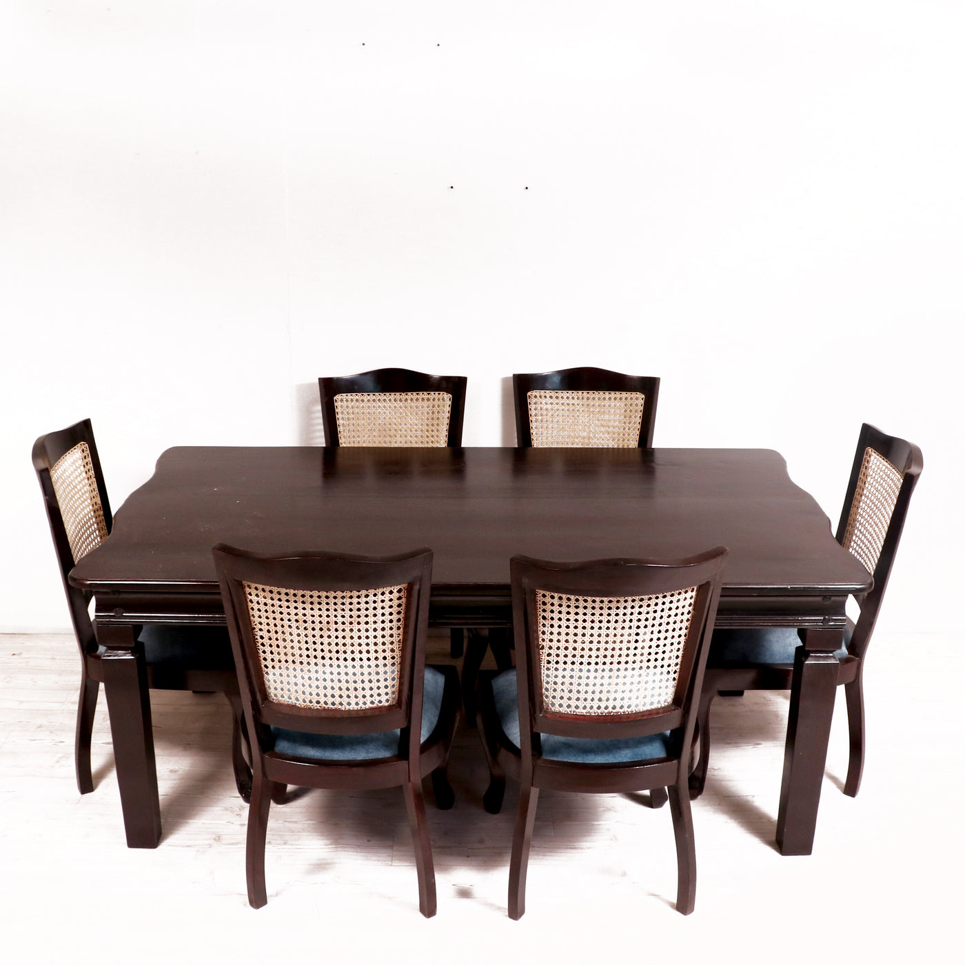 cane dining table 6 seater