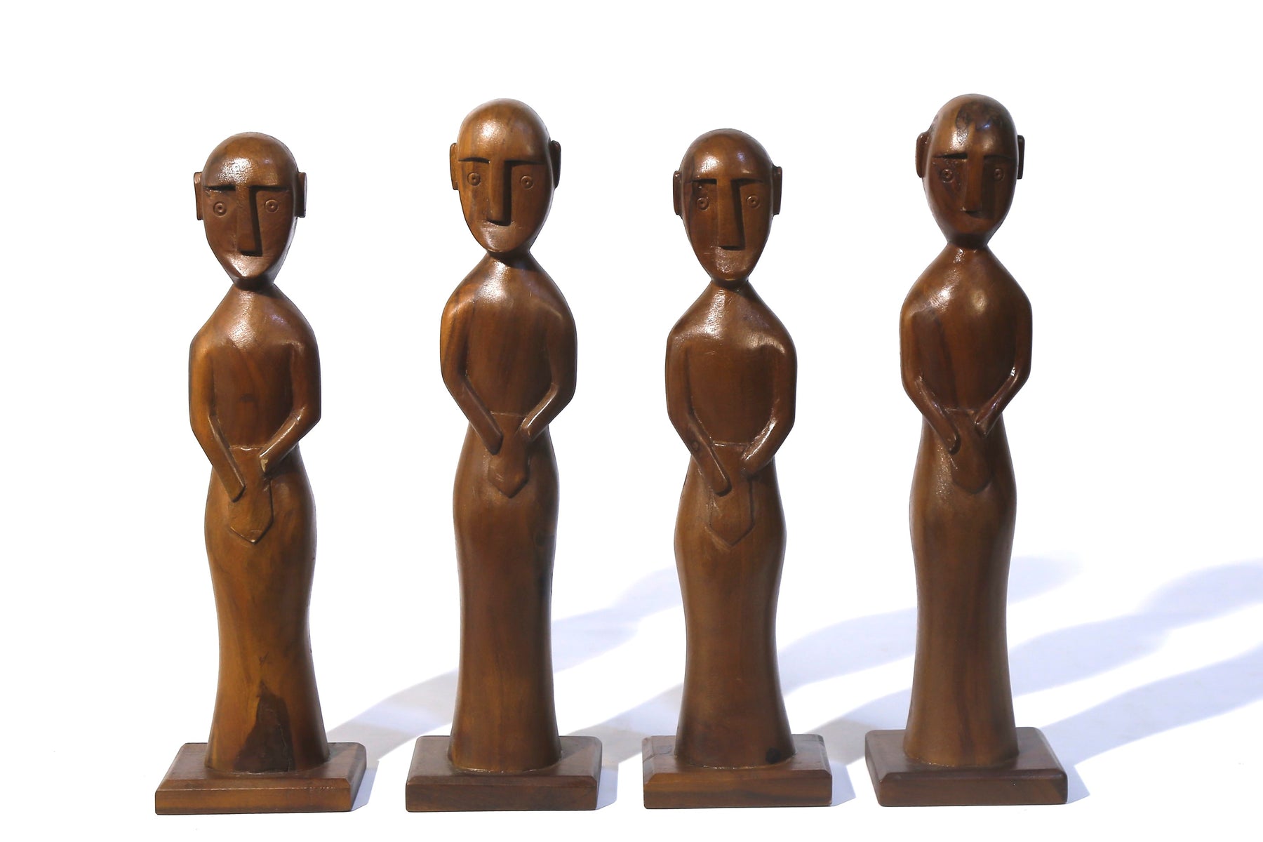 (Set of 4) Artistic Wooden Figurine