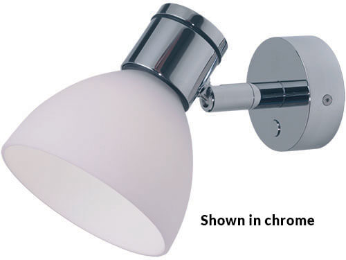 Gothen LED Reading Light, Matte Chrome with White