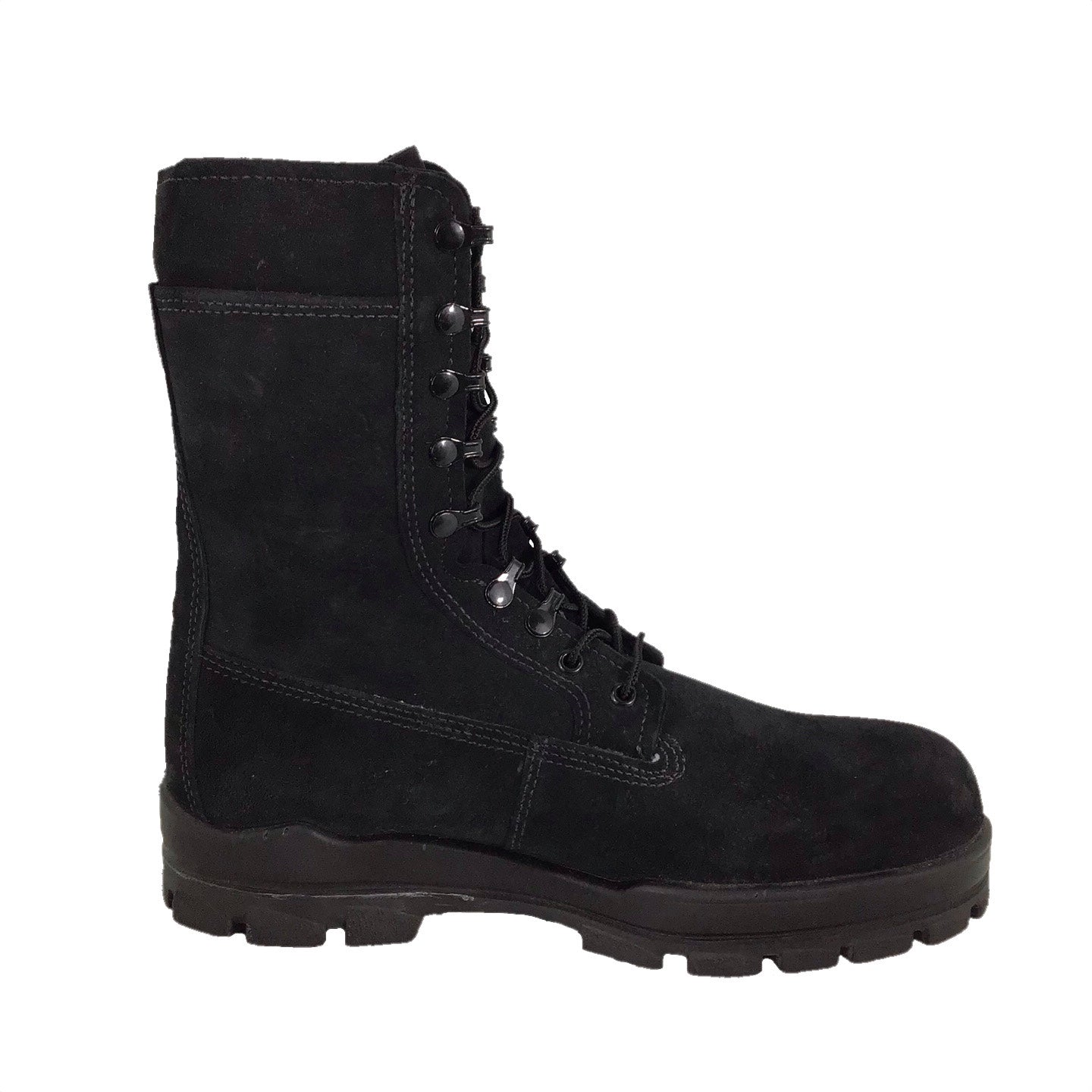 black suede steel toe boots