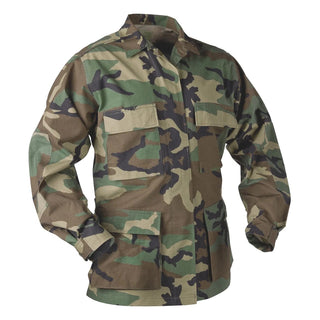 AS-IS BDU Woodland Camo Coat | Uniform Trading Company