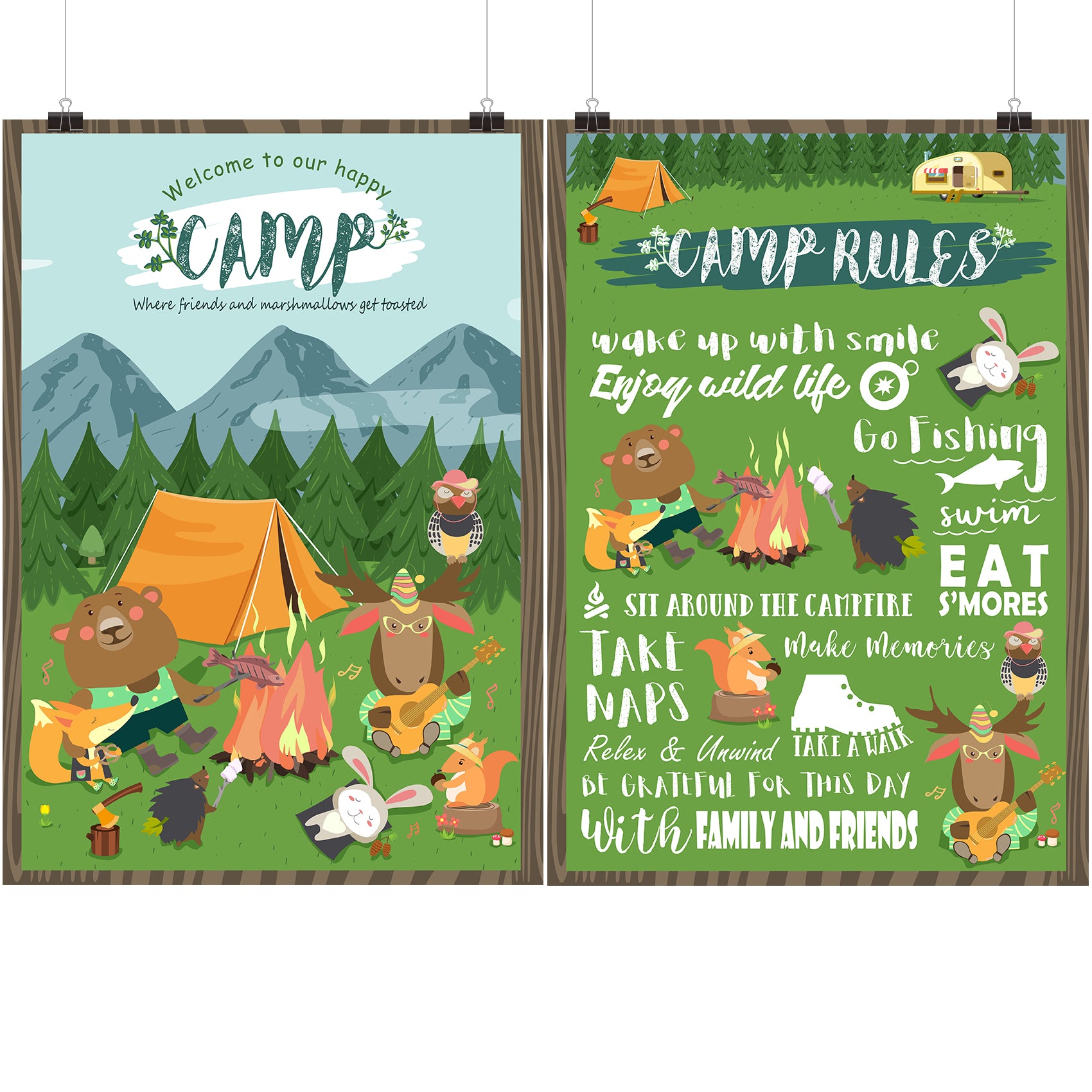 camping photo booth props