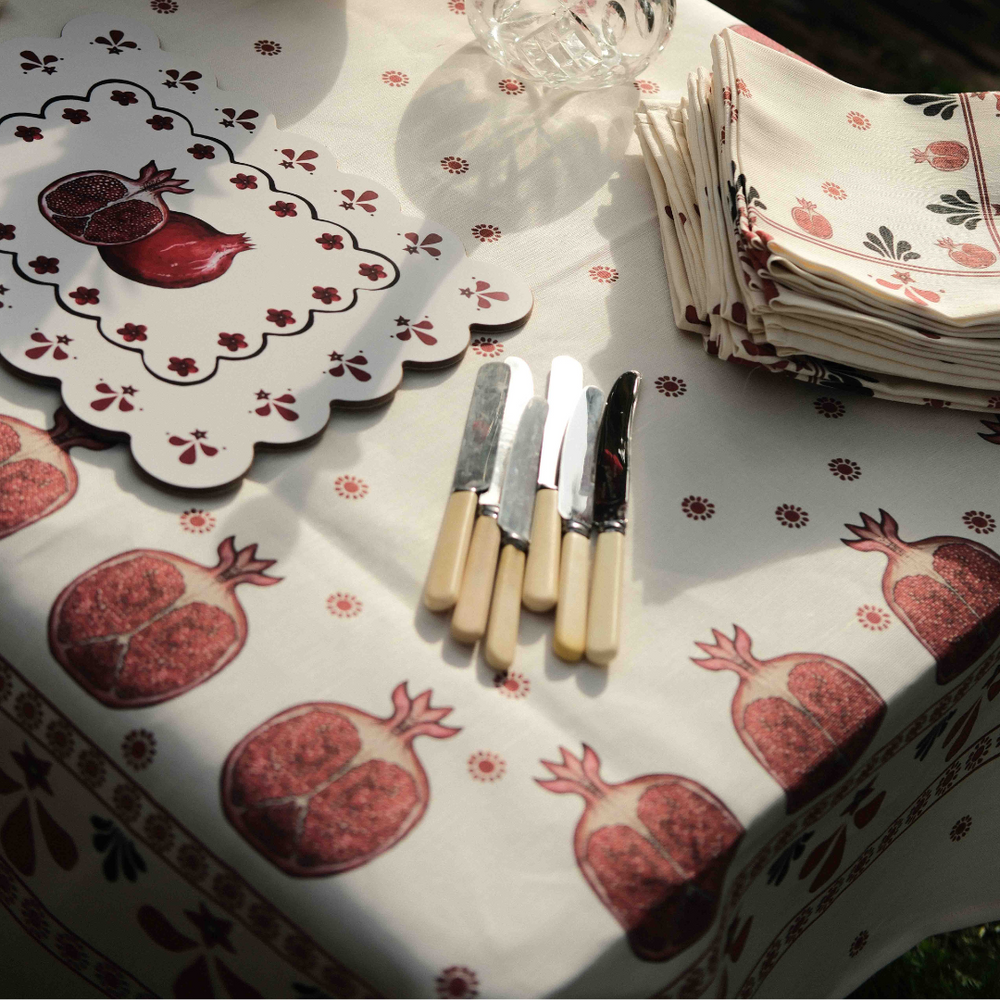 Bell Hutley x Penny Morrison Pomegranate Tablecloth 2