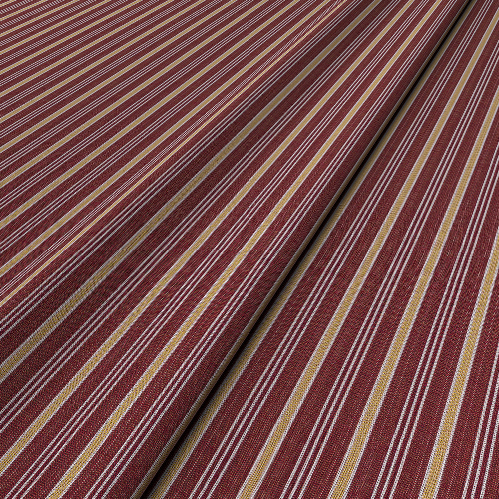 Meknes Stripe Cranberry/Old Gold Fabric 5