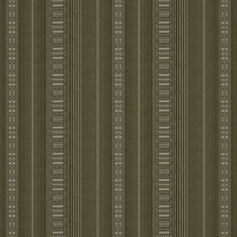 Ethnic Stripe Kiwi Fabric 1