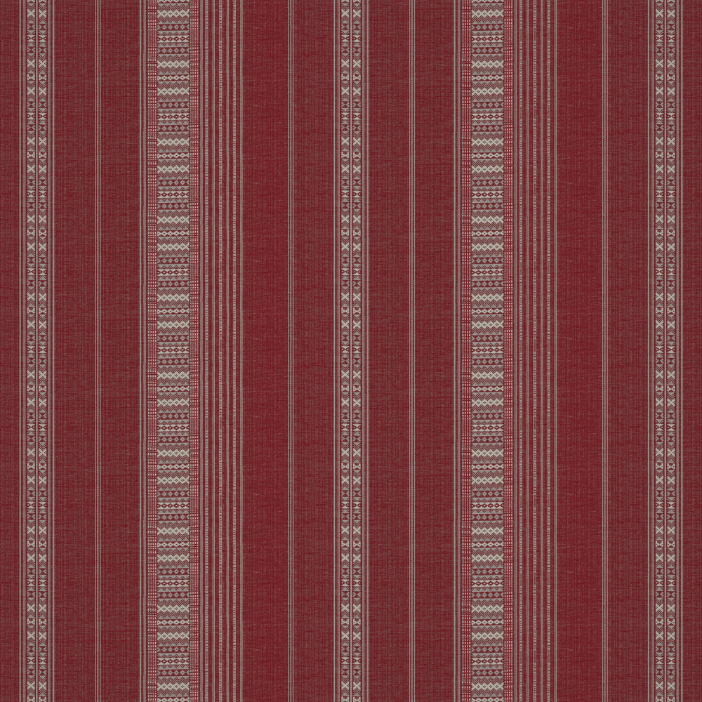 Ethnic Stripe Red Fabric 1