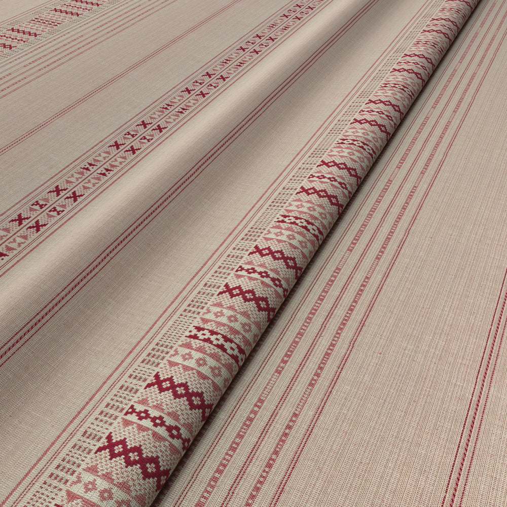 Ethnic Stripe Red Fabric 6