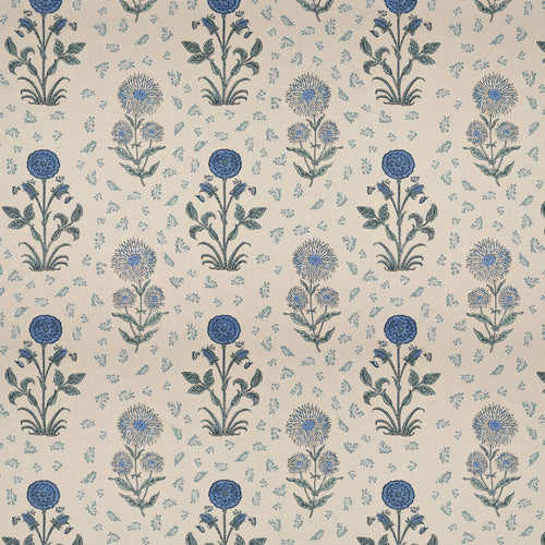 Magda Blue Wide-Width Wallpaper Sample