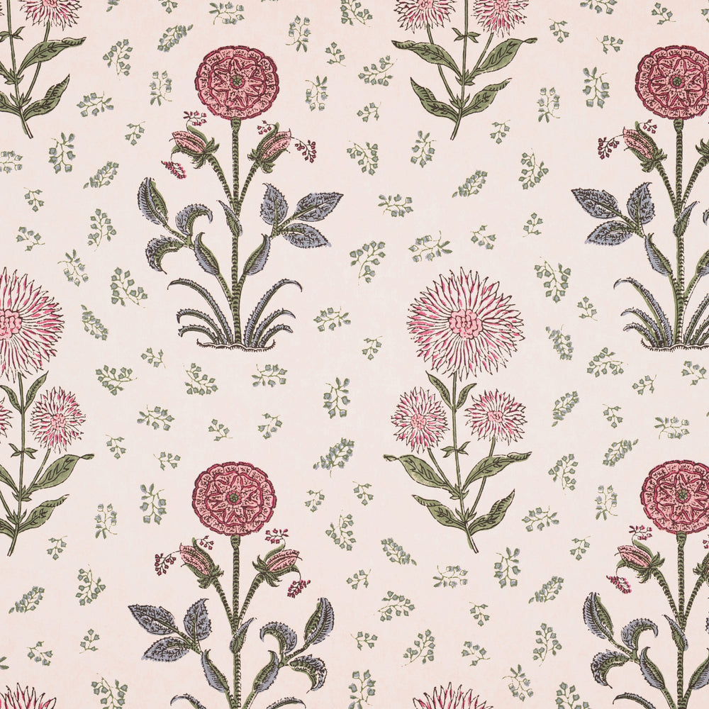 Magda Pink/Green Wide-Width Wallpaper 3