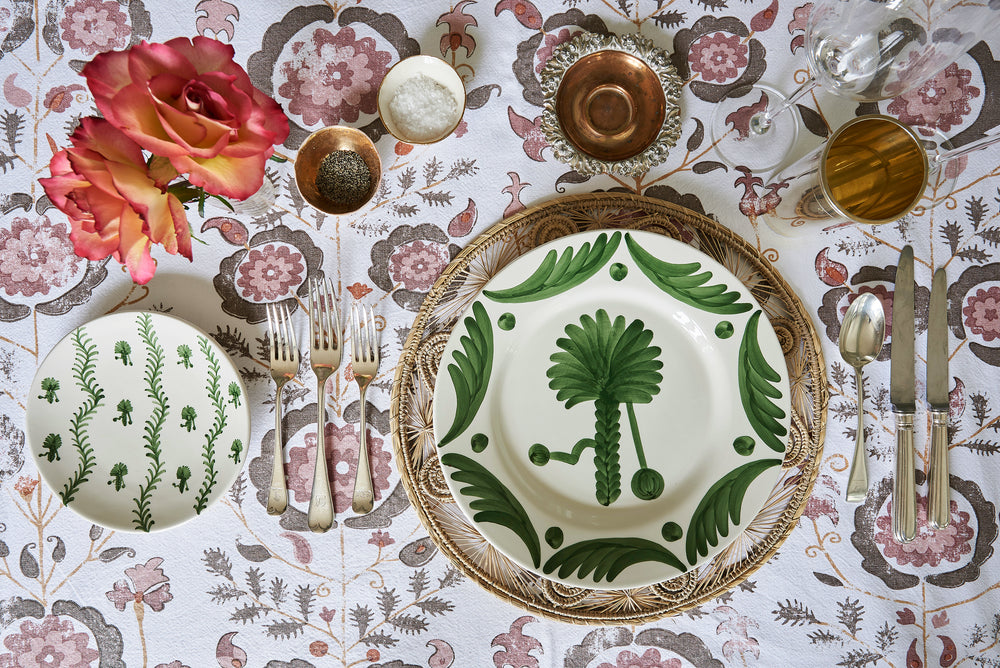 Green Palm Tree Ceramic Large Plate 2