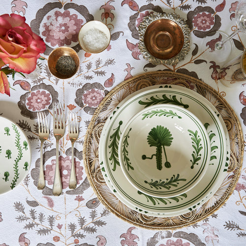 Green Palm Tree Ceramic Small Plate