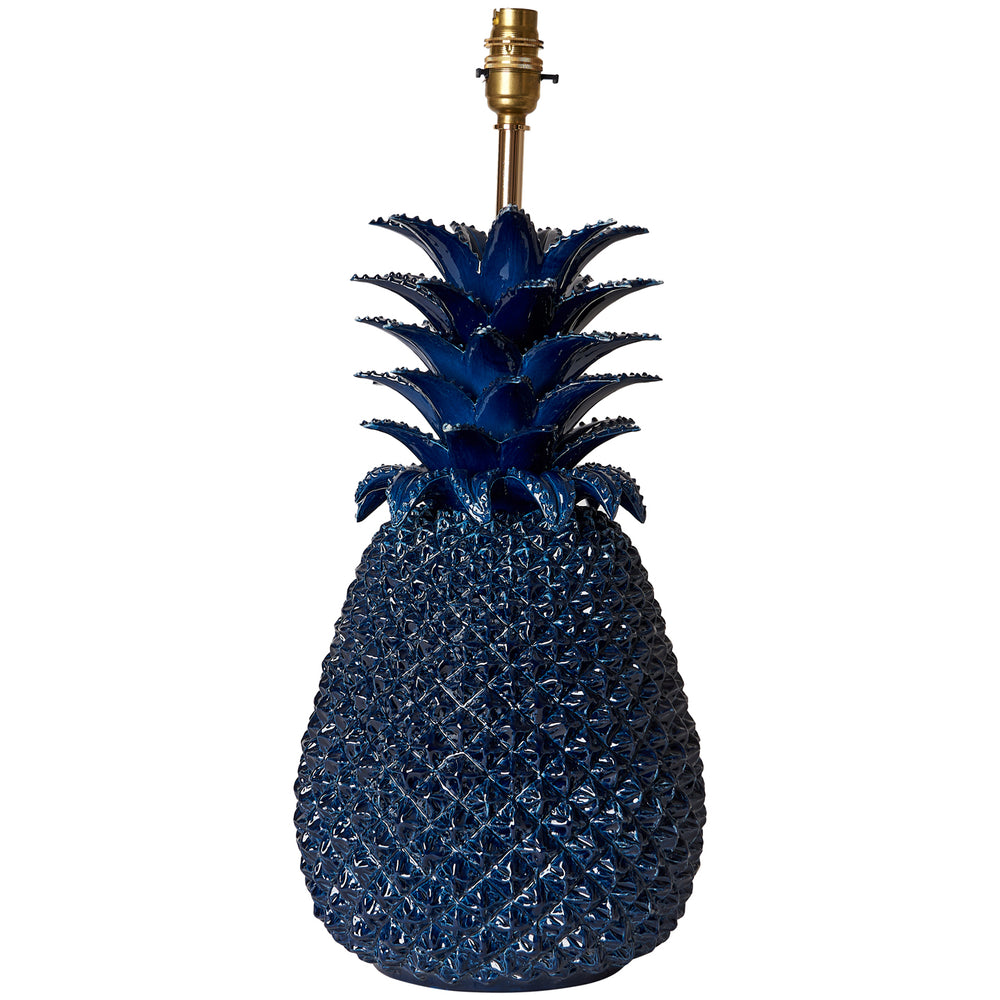 Indigo Pineapple Ceramic Lamp Base 1