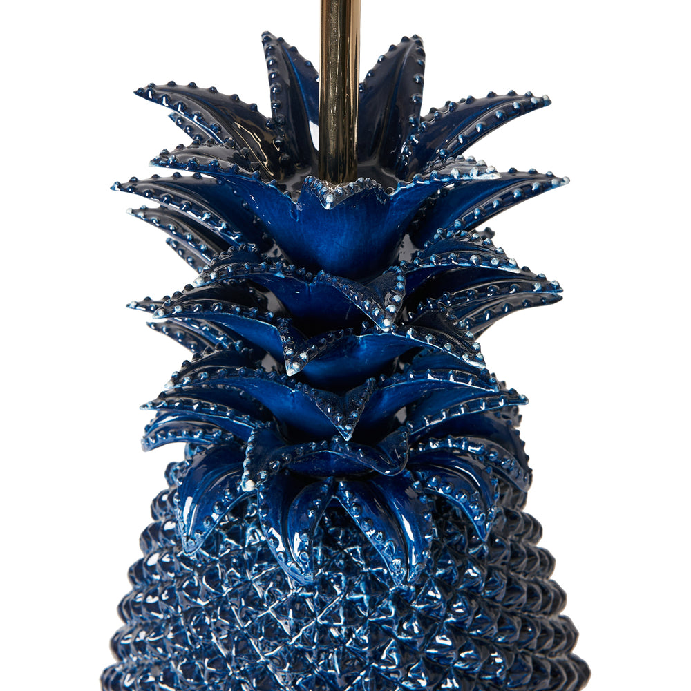 Indigo Pineapple Ceramic Lamp Base 5