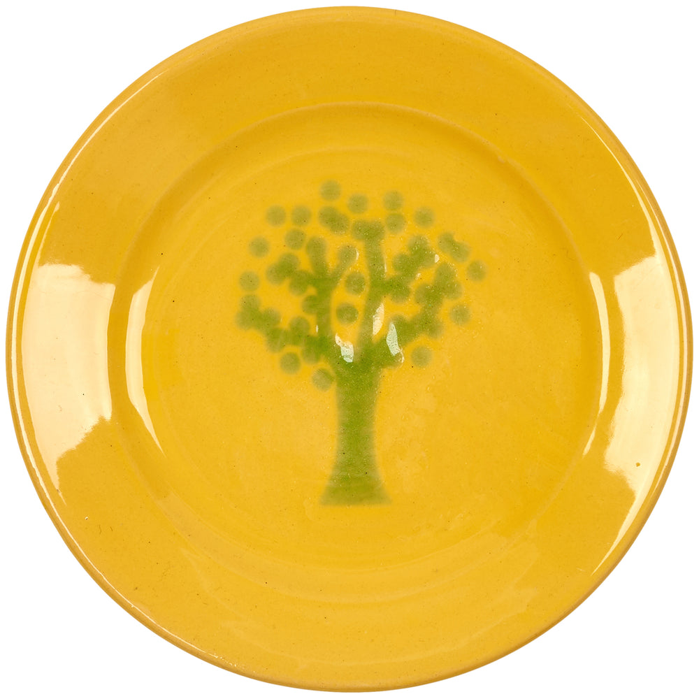 Yellow and Green Tree Ceramic Medium Plate 1