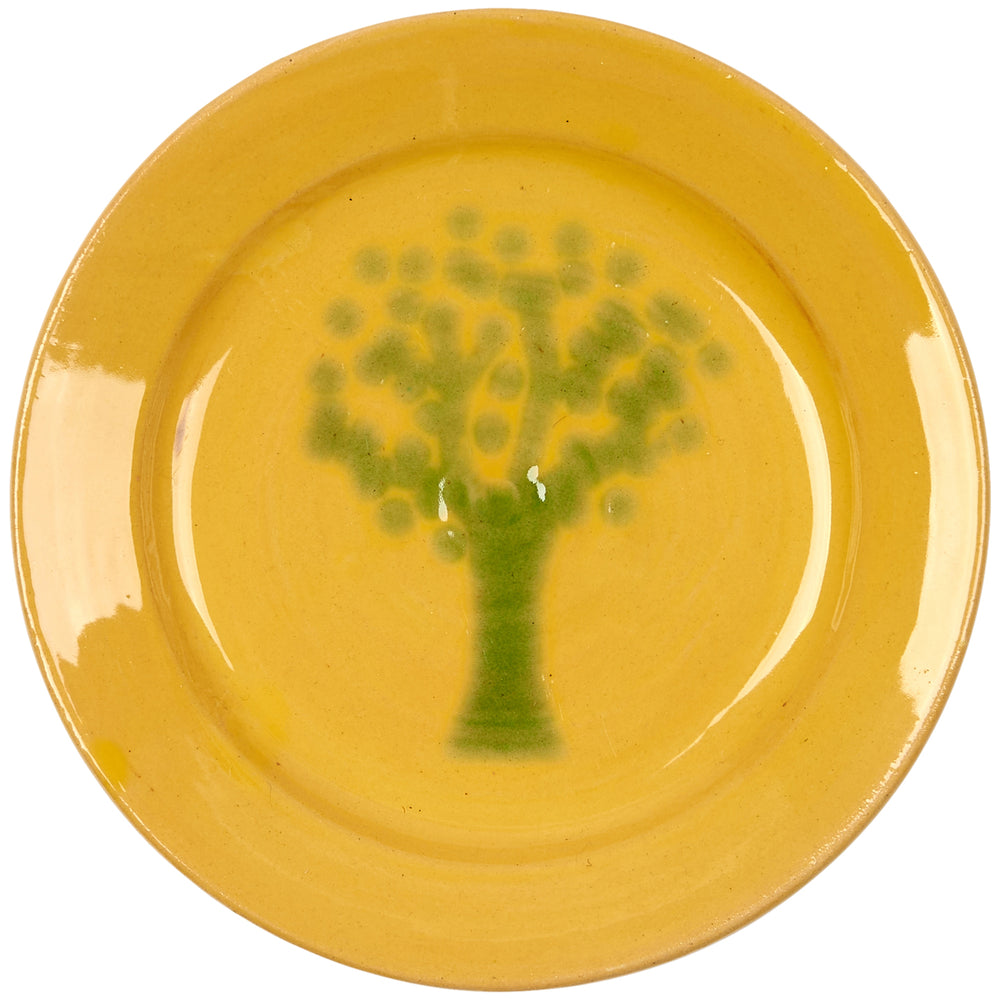 Yellow and Green Tree Ceramic Large Plate 1