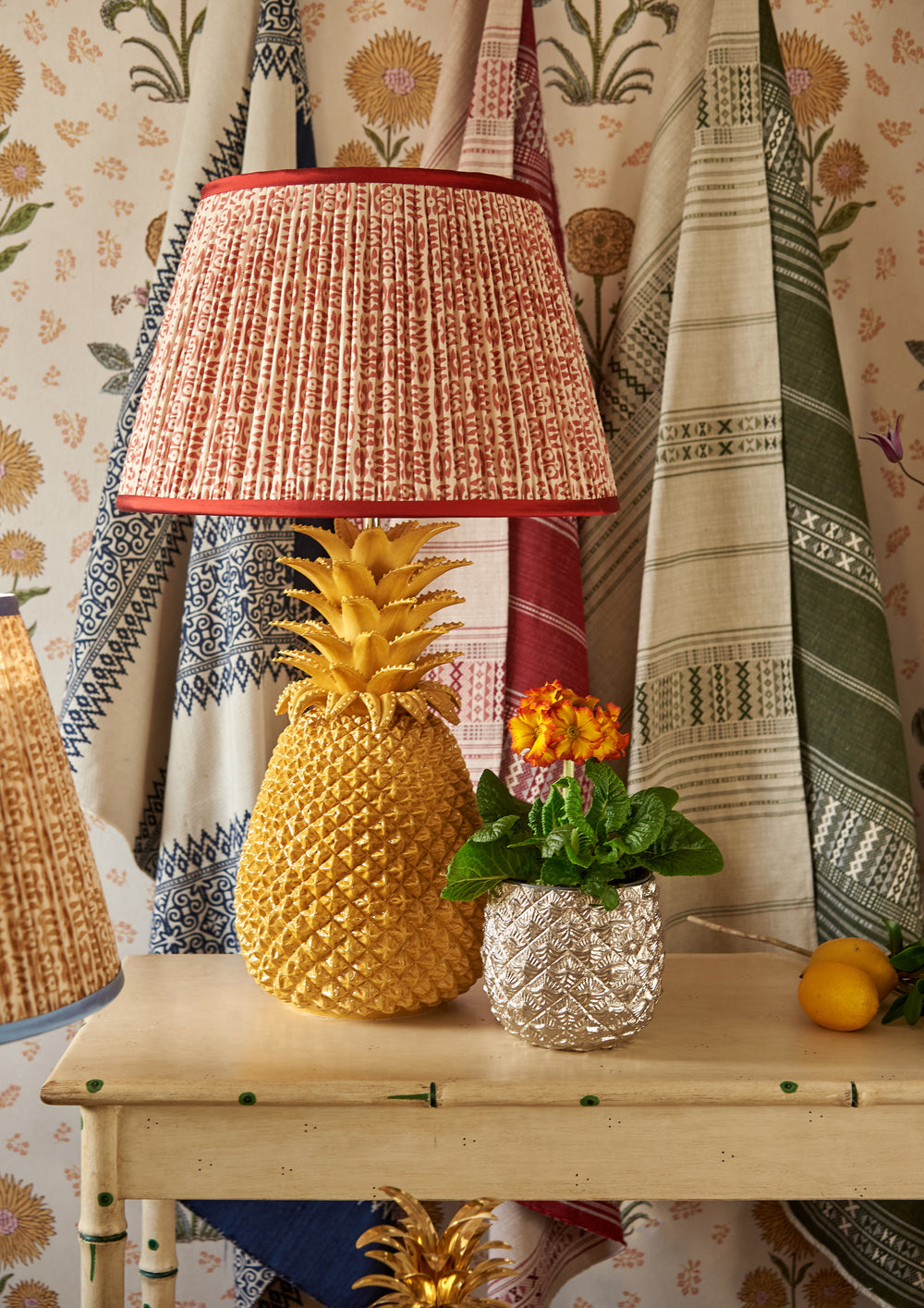 Mustard Pineapple Ceramic Lamp Base 8