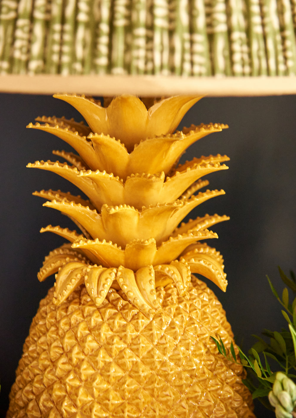 Mustard Pineapple Ceramic Lamp Base 11