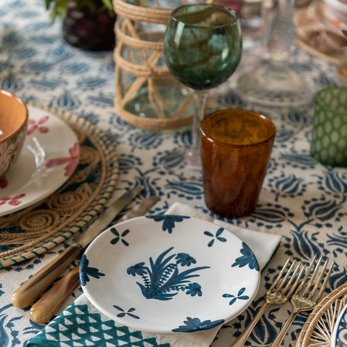 Blue Summer Flower Ceramic Small Plate