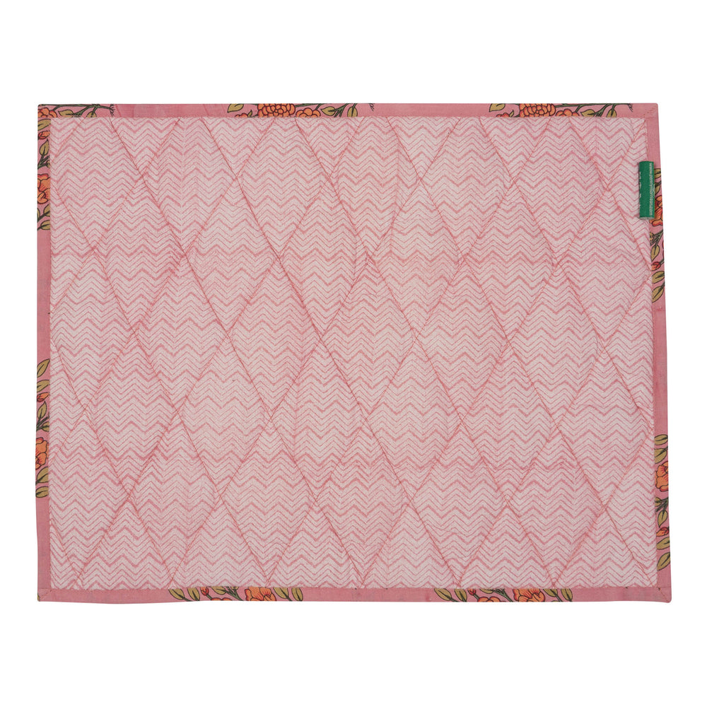 Pink Large Flower Reversible Table Mat 2