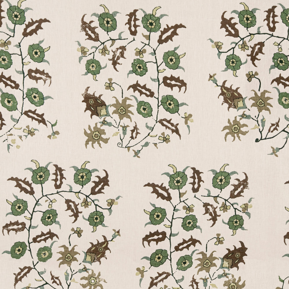 Samode Green/Taupe Fabric 3