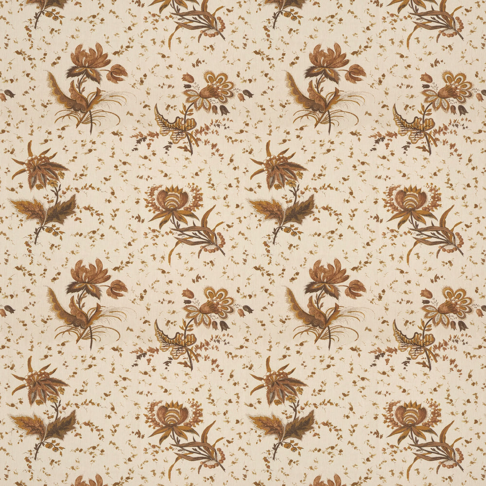 Thistle Flower Cinnamon Fabric 1