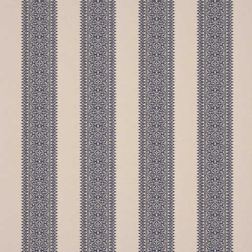 Totem Vertical Stripe Blue Fabric