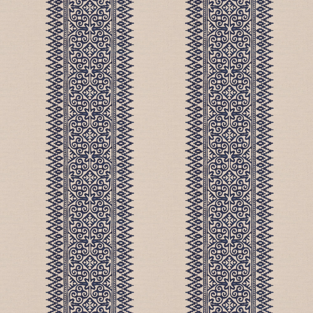 Totem Vertical Stripe Blue Fabric 5