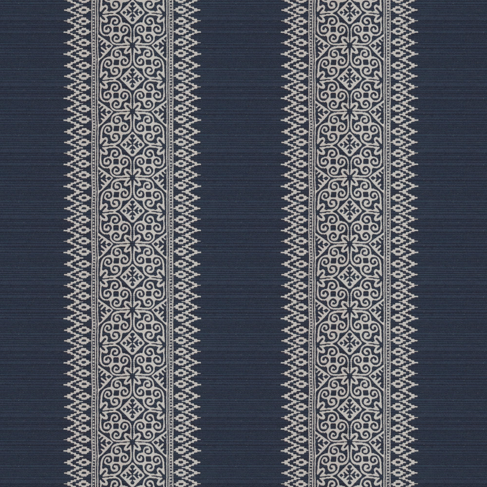 Totem Vertical Stripe Blue Fabric 8