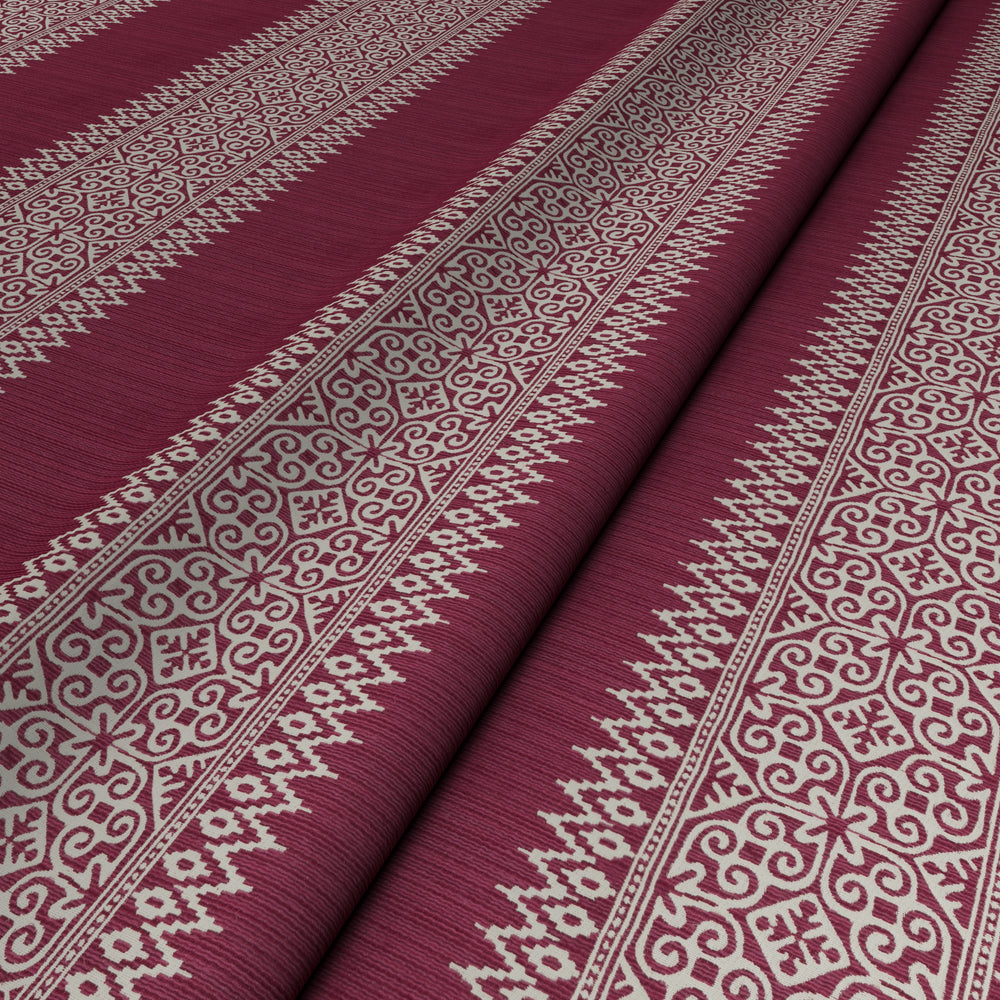Totem Vertical Stripe Red Fabric 5