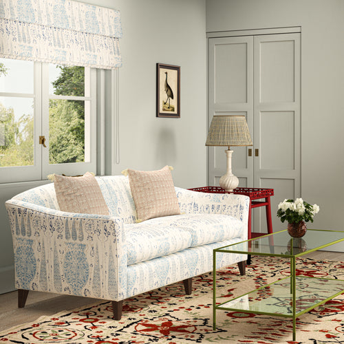 Vasari China Blue Fabric