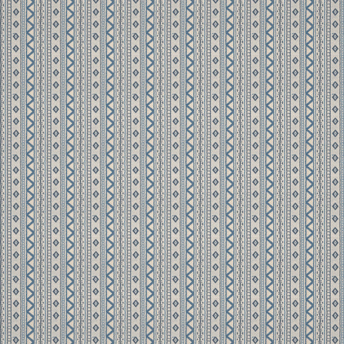 Andean Vertical Stripe Blue Fabric