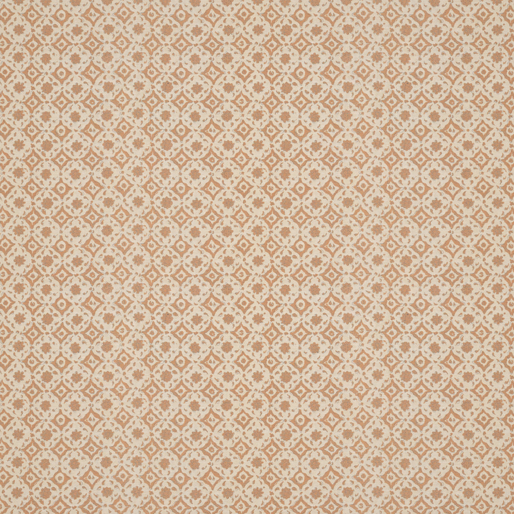 Floral Tile Cinnamon Fabric 1