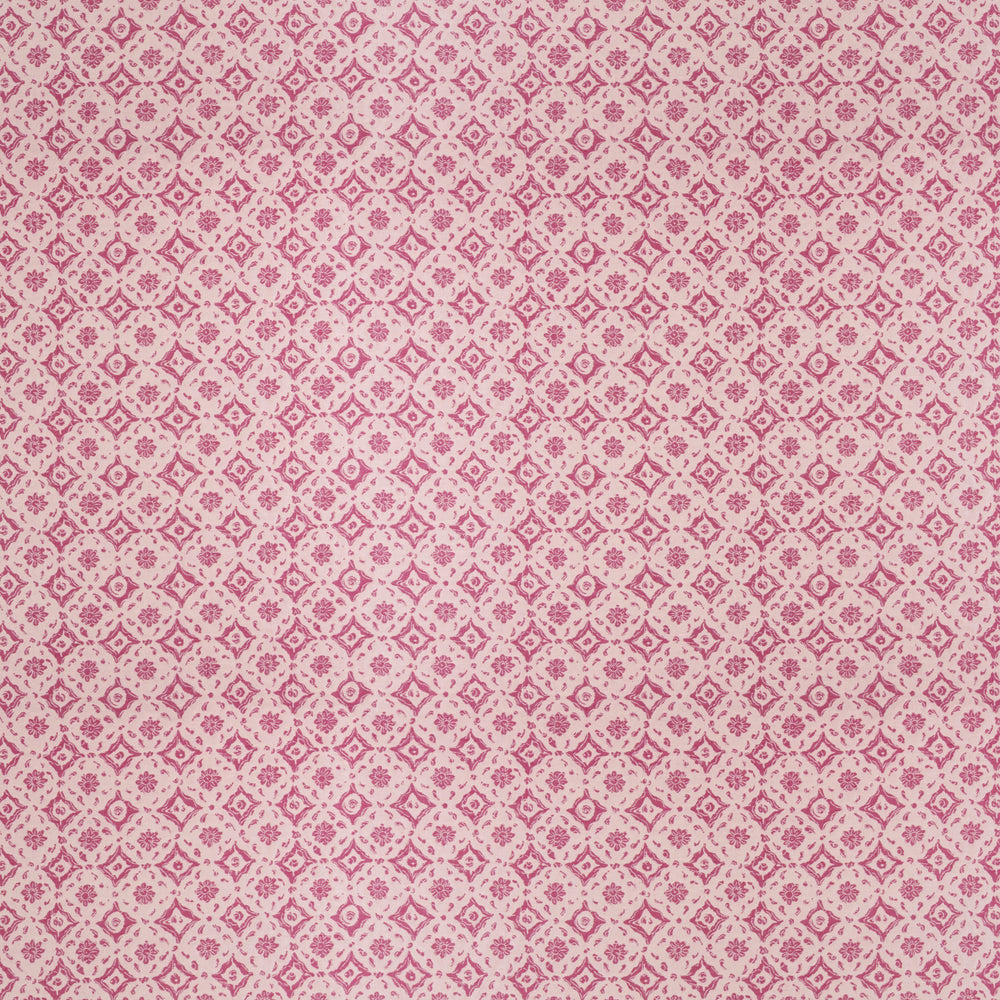 Floral Tile Pink Fabric 1